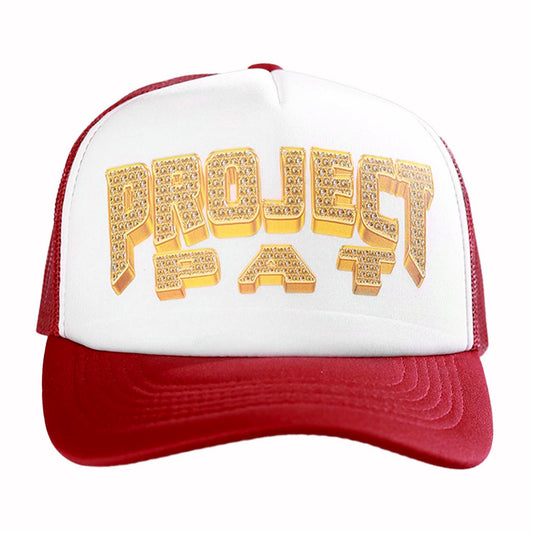 Gold Shine "Trucker" White/Burgundy